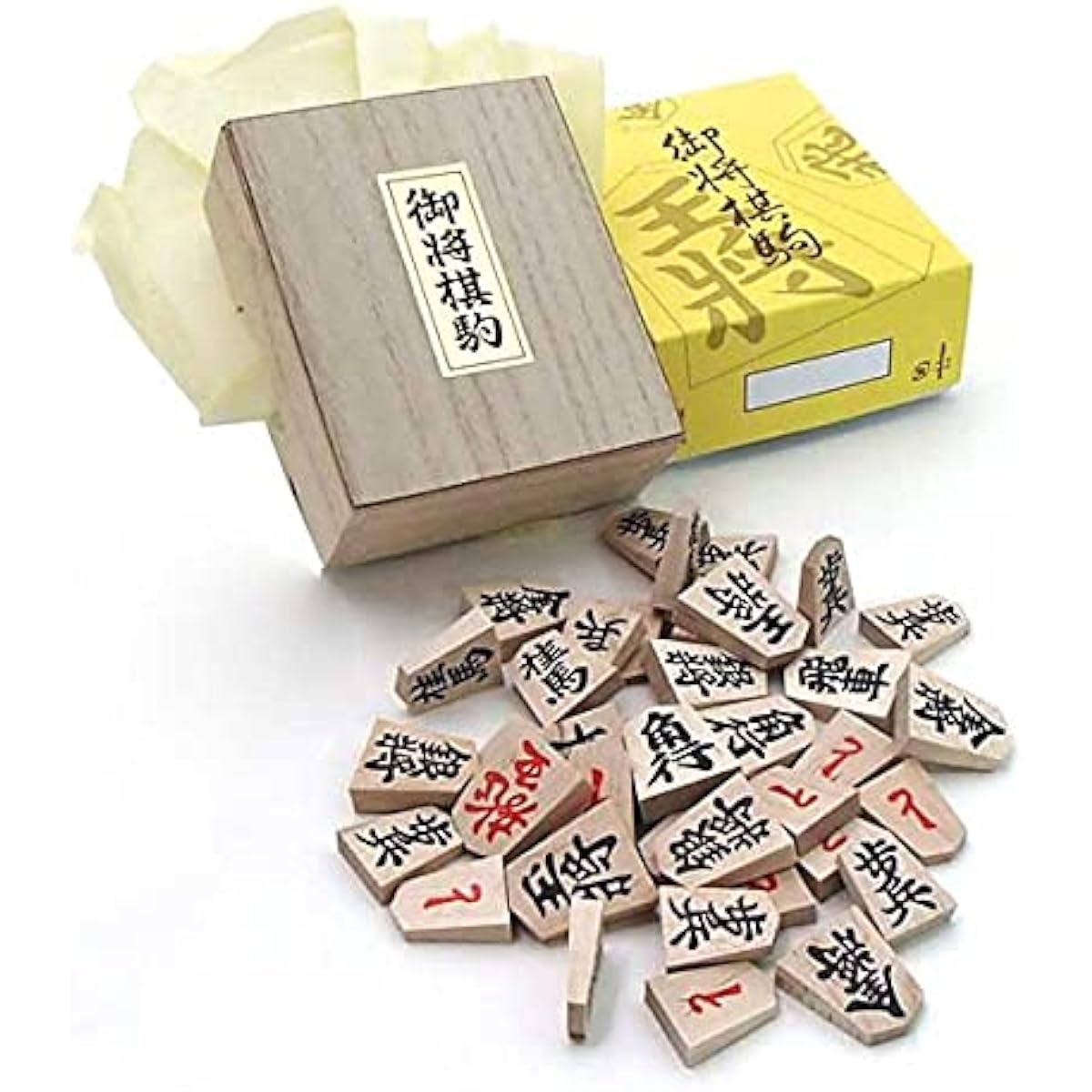 Shogi set perfect for adults and children Shin-Katsura No. 7 folding shogi board and bold wooden specially selected shogi pieces