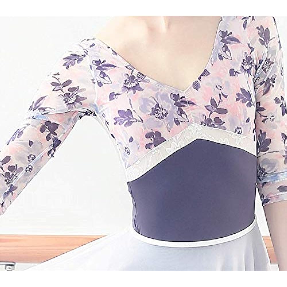 ProDance Small Flower Lace Long Sleeve Leotard Ballet Stylish PLL006M