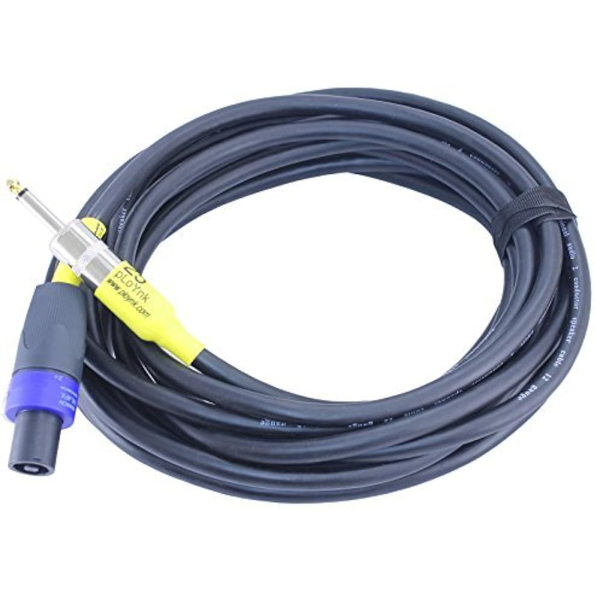 PLoynk Professional Audio Speaker Cable - 12 Gauge (50ft, Speaker to Banana)