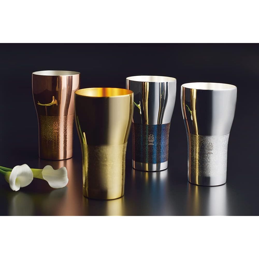 Tamahashi Shining Silver Antique Pure Copper Beer Tumbler 4975192087176