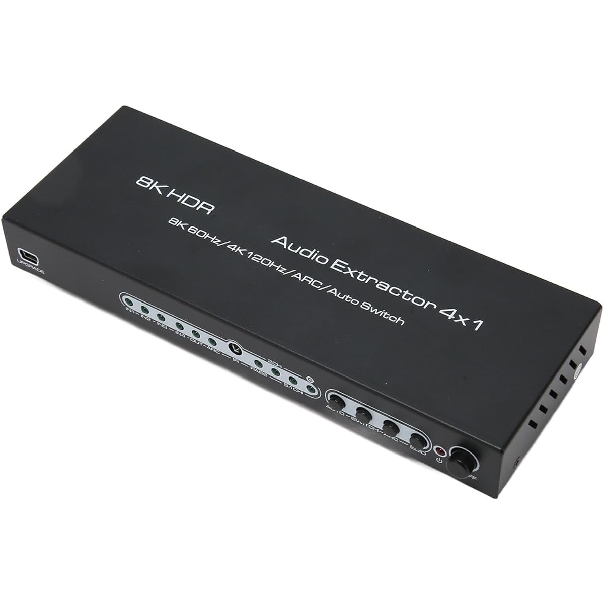 8K Sound Extractor Easy to Use Support 8K 60Hz Metal Durable HD Multimedia Interface Sound Extractor 100-240V (US Plug)