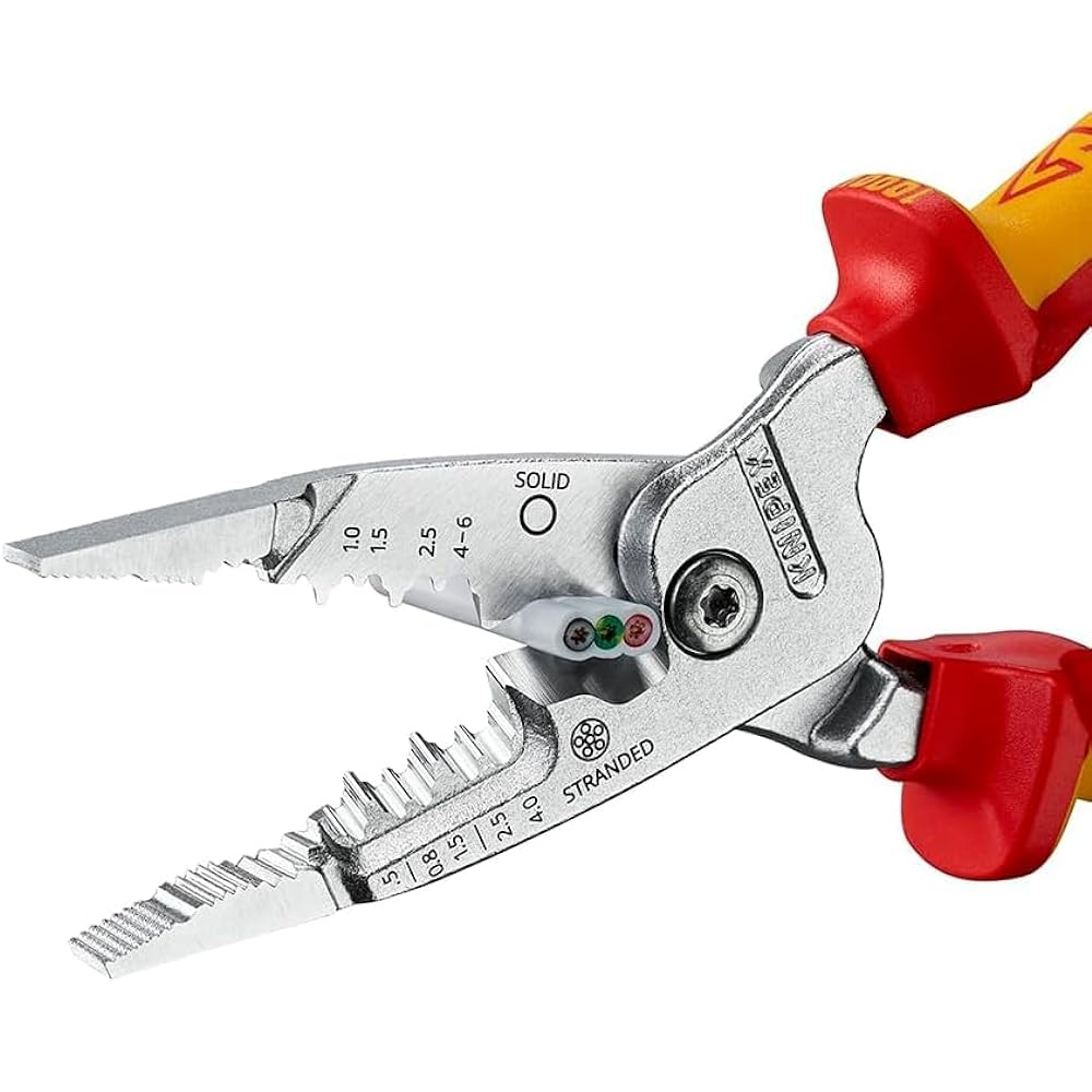 KNIPEX Metric Wire Stripper Insulated Comfort Grip Grip 1376-200ME