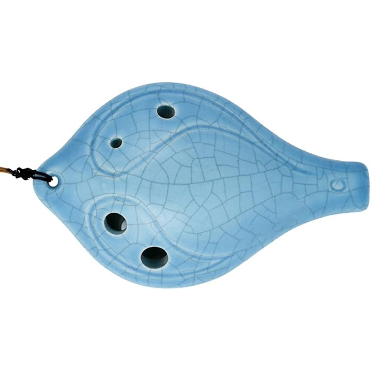 6-Hole Ocarina for Beginners 6-Hole Alto C Key Long Mouth/Crack Glaze Ceramic Ocarina Ocarina Instrument (January 8th)