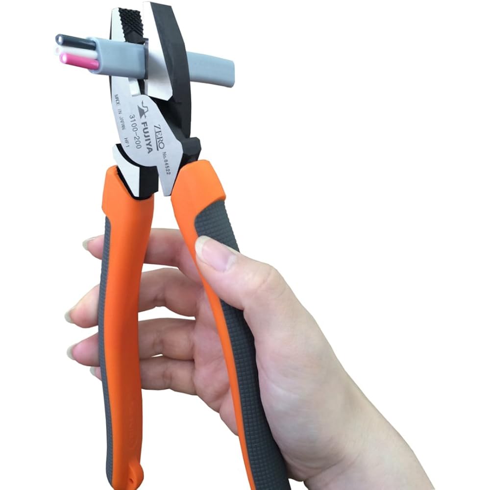 Fujiya Zero Pliers 200mm Mirror Finished Blade/Eccentric Lever Design 3100-200