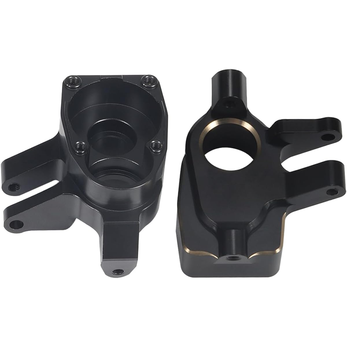 RCBOYZ Black Brass Front Steering Knuckle Portal Counterweight 3.5oz for Axial Capra SCX10 III Upgrade