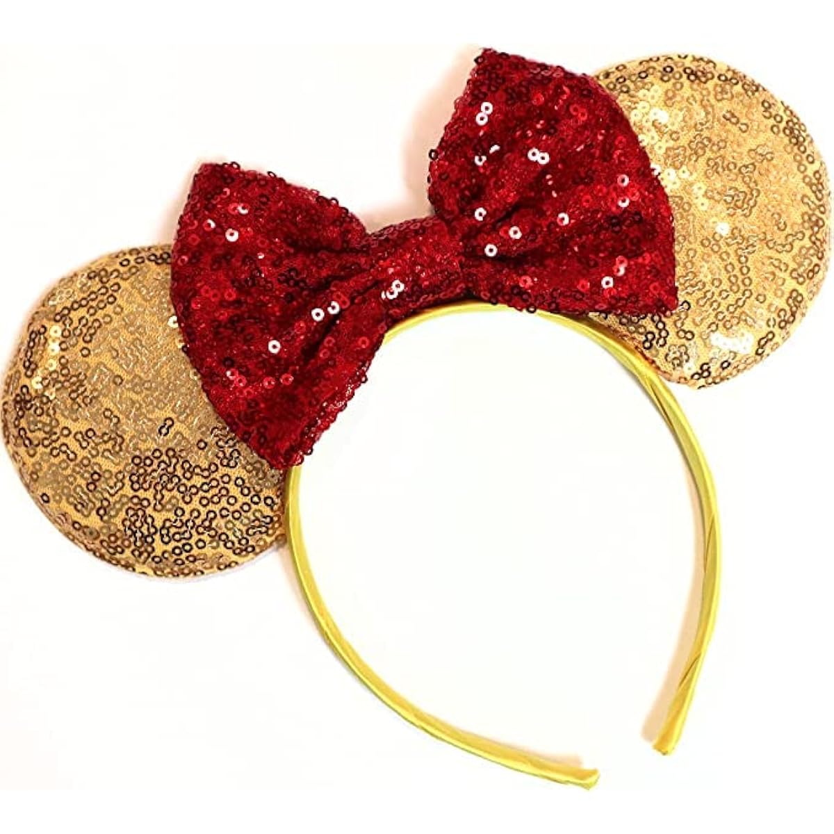 CL GIFT Set of 12 - Yellow/Gold Sequin Mickey Ears, Belle/Beauty and the Beast Snow White Ears, DIY Mickey Ears, Minnie Ears, DIY Mickey Ears
