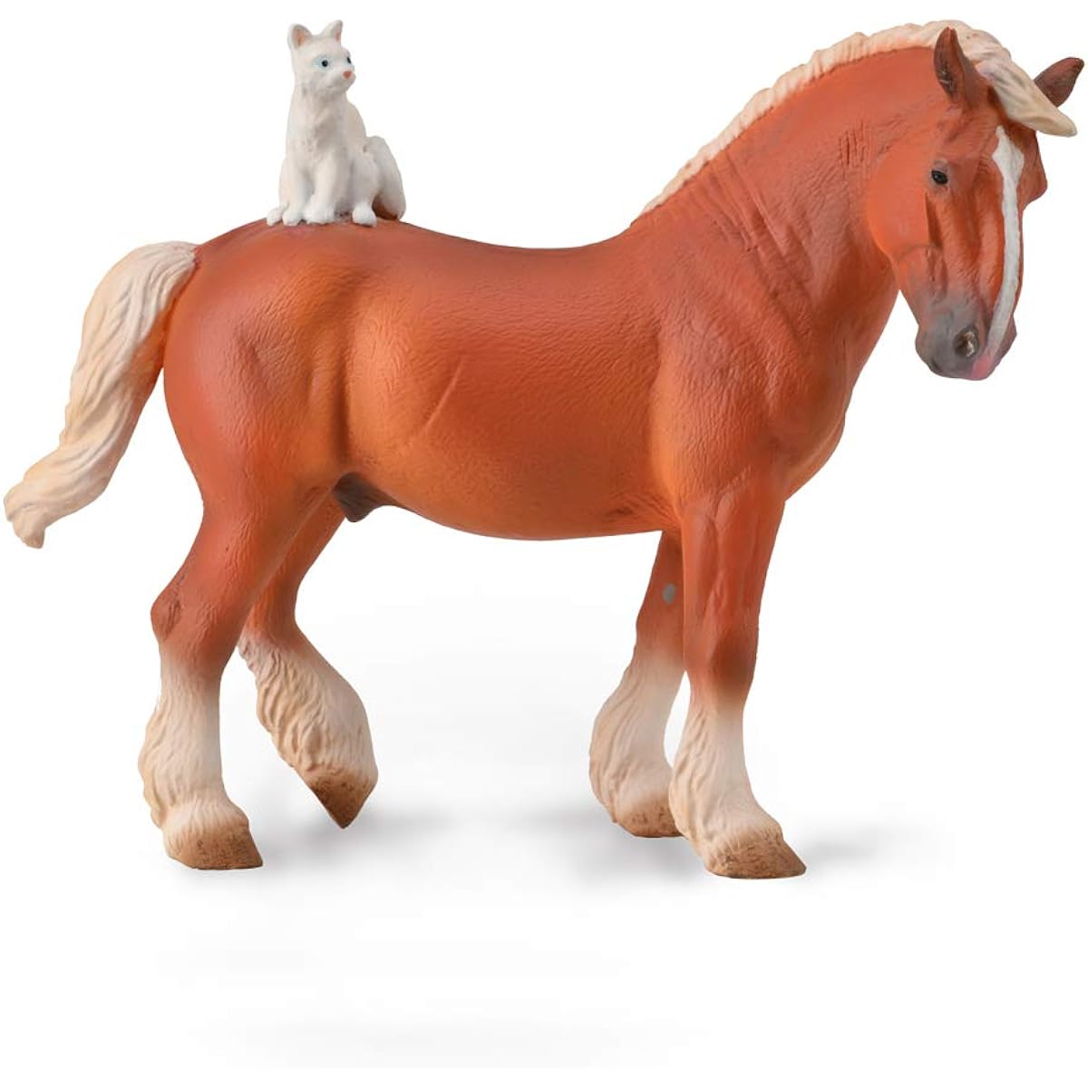 Reeves International CollectA 88916 Draft Horse and Cat, 6.25" x 4.75"