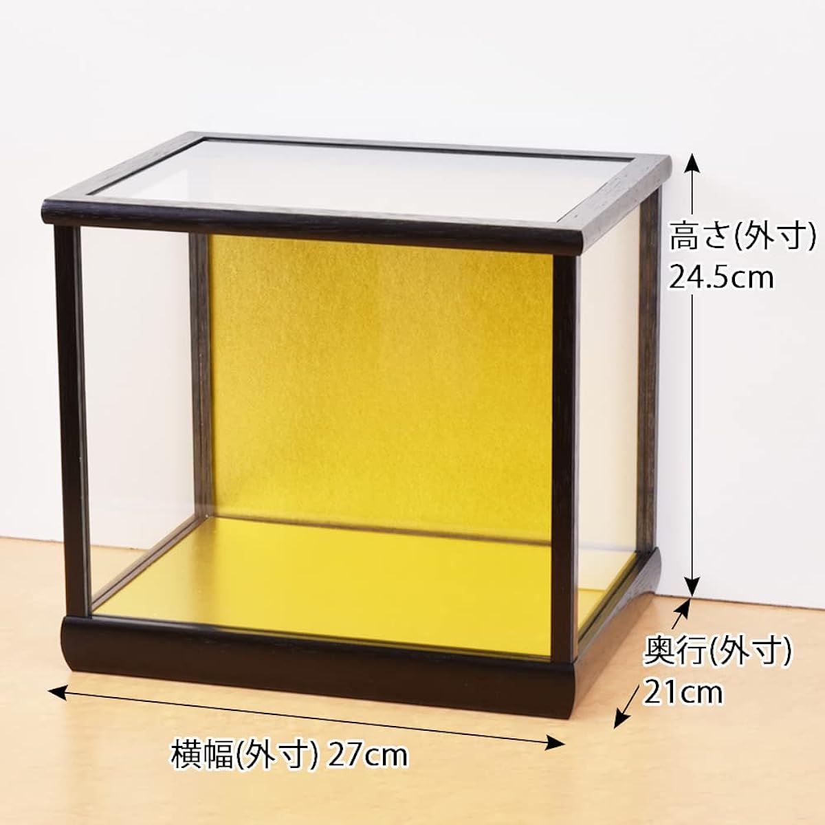 Doll case Glass case Hina doll Case only Satsuki doll Width 24 Back 20 Height 20 cm Hakata 20 Jinya