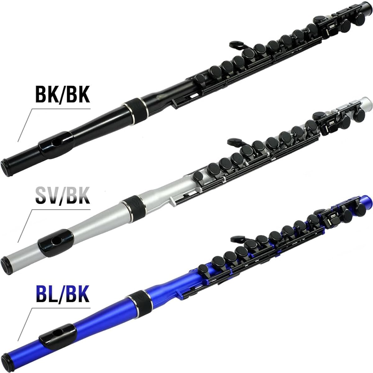 Nuvo Student Flute 2.0 BK/BK Black/Black Student Flute Beginner's Set