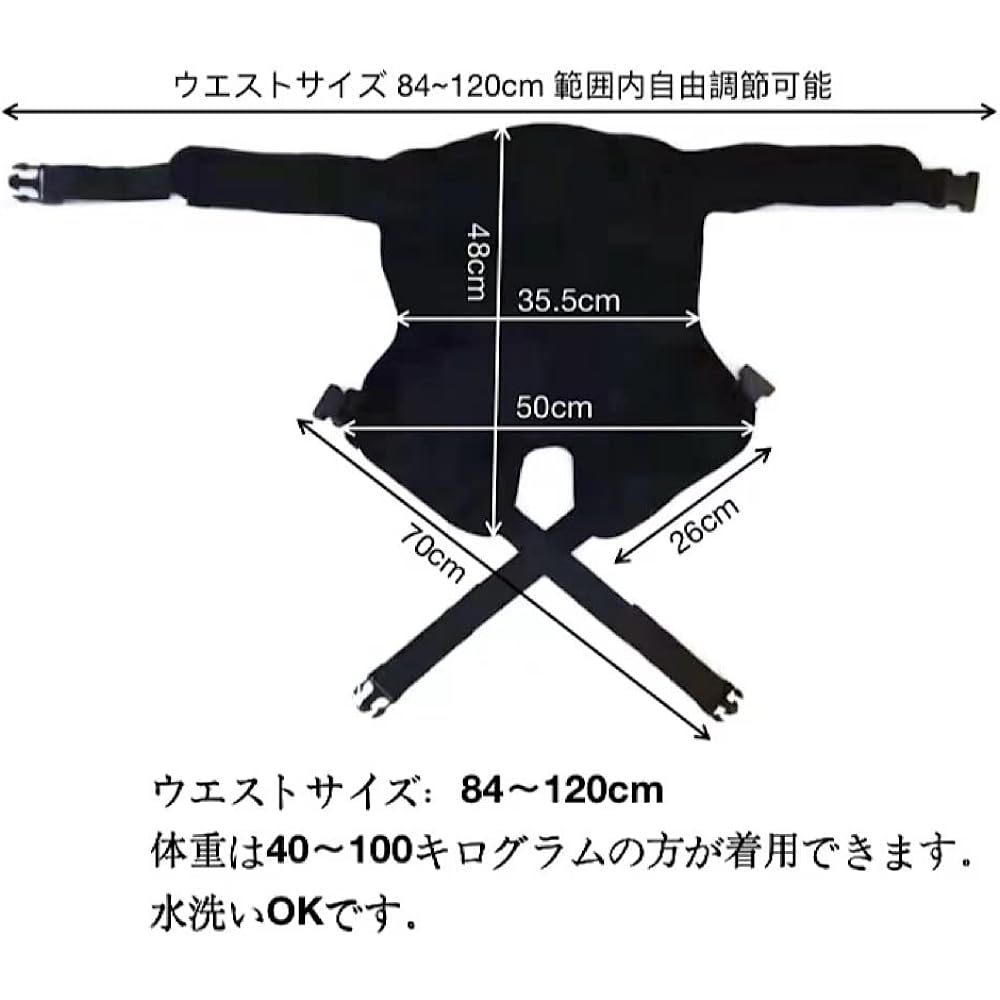 ENCOUNTER Hip Protector, Butt Pad, Hip Guard, For Fishing, For Work, Hip Pad, Butt Pad, Hip Guard, Butt Guard, Fishing, Waterproof, Stain Resistant, Easy to Put On and Take Off, Lightweight, Unisex, One Size Fits Most, Black