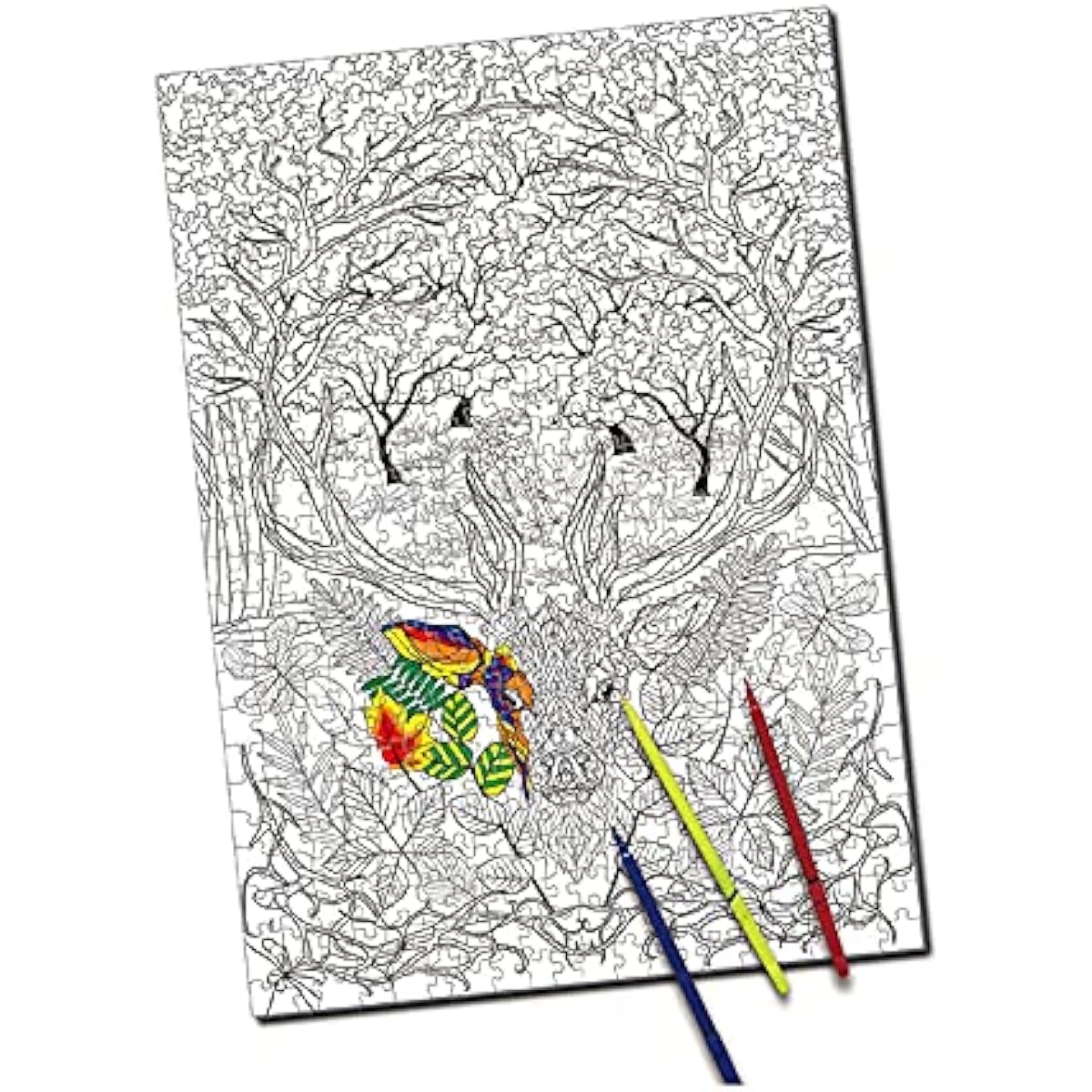 Jigsaw Puzzle | Deer | DIY Coloring Jigsaw Puzzle Color Pen Set | For Kids/Adults | 500 Pieces