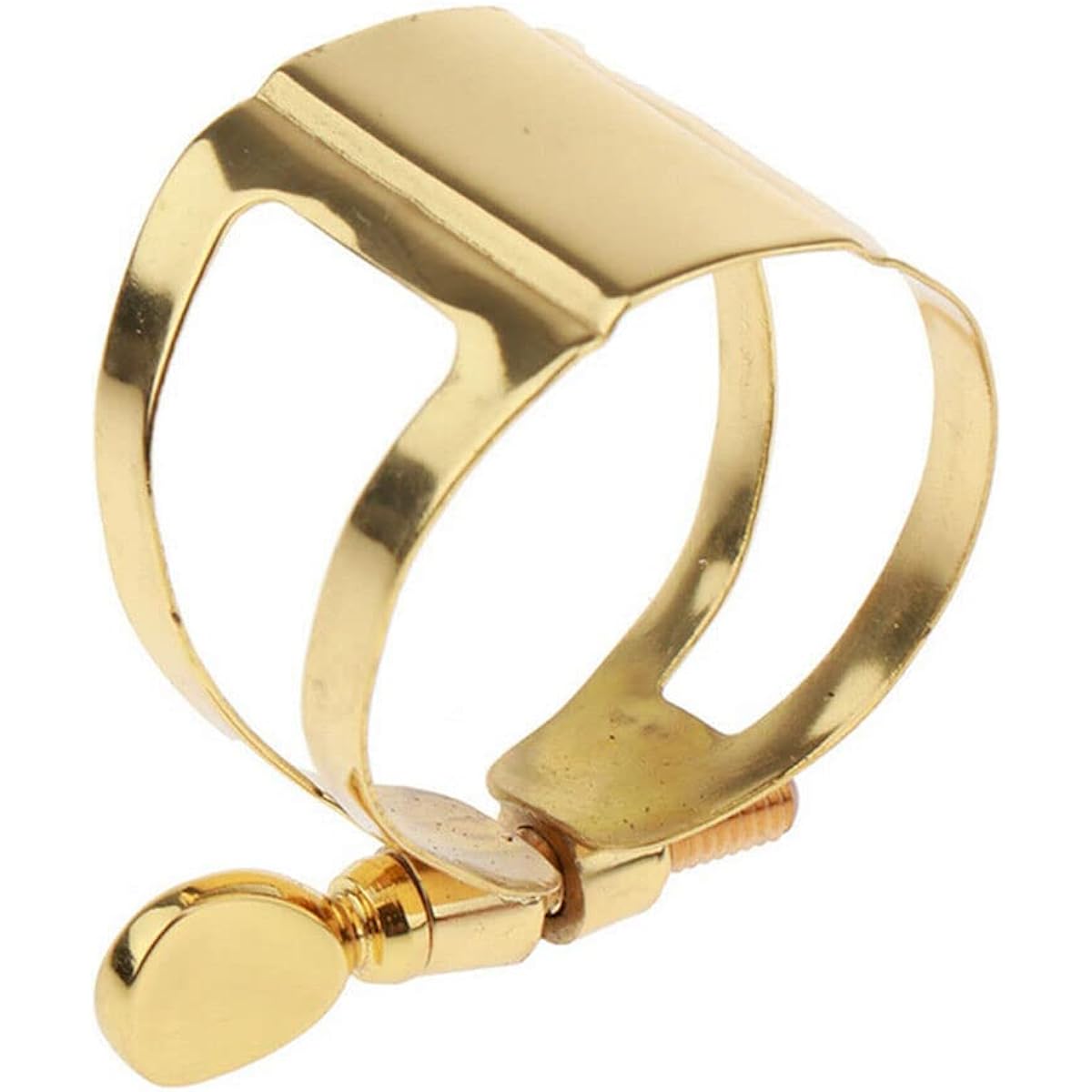 Jiayouy Brass Saxophone Ligature Alto Saxophone Mouthpiece Ligature Fastener - Gold Plated