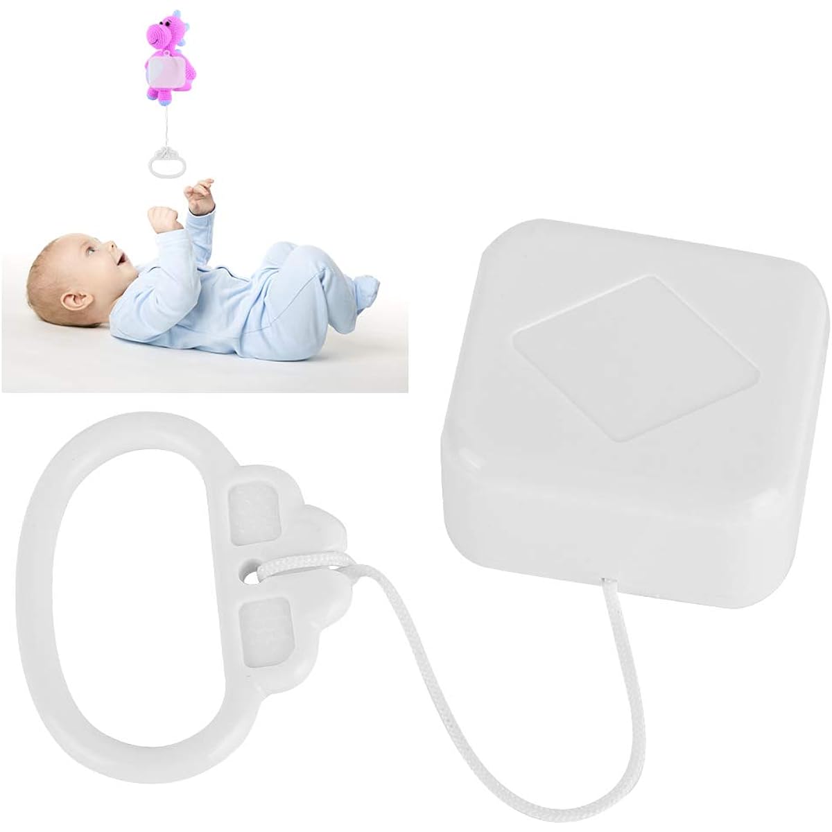 Asixxsix Pull String Cord Music Box Baby Crib Music Box No Battery Required Home Gift DIY Music Box for Kids