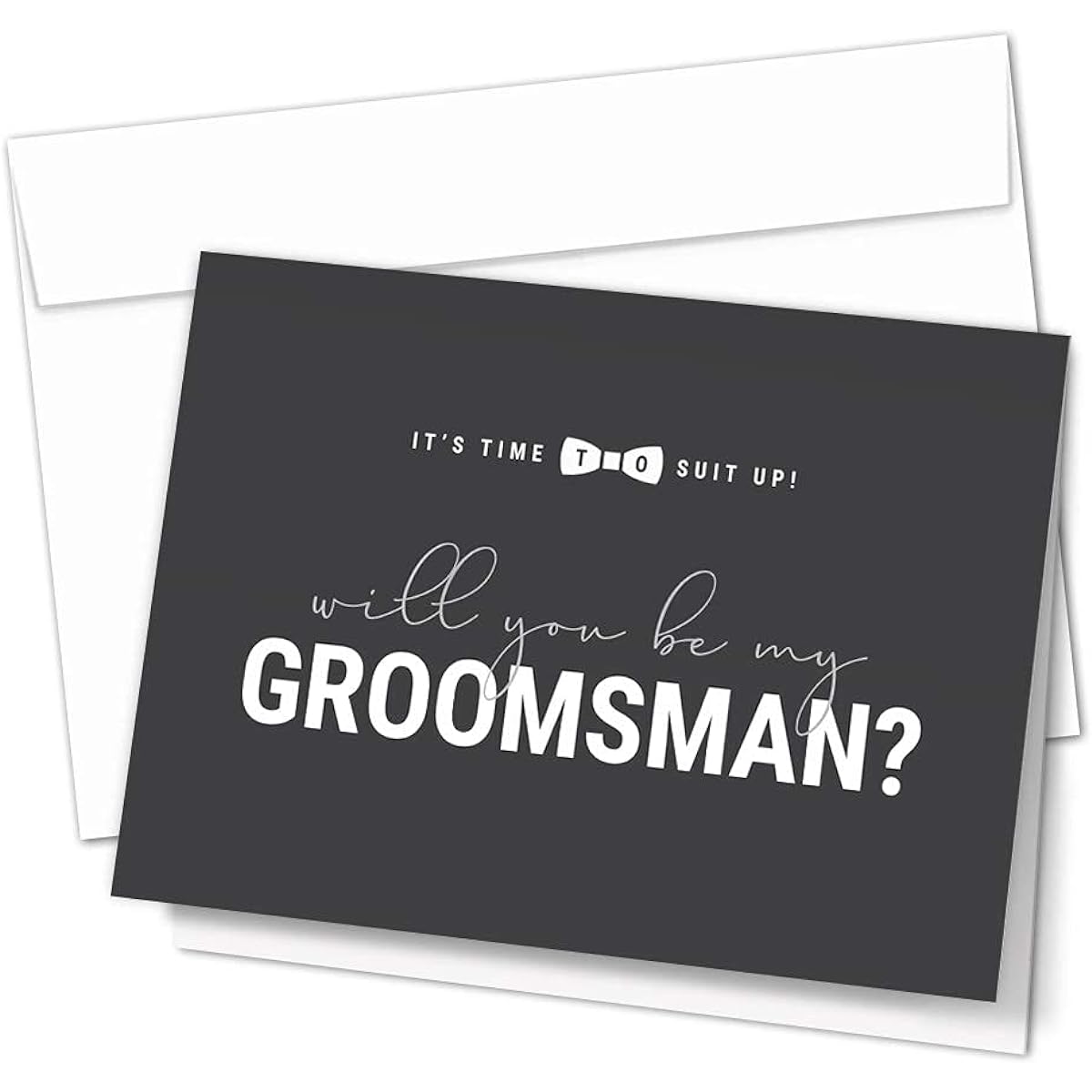 Hat Across Man Marriage Proposal Card | Will You Be My Groomsman & 2 Best Man Cards with Envelopes | Set of 10 Groomsman Cards Perfect for Wedding Party