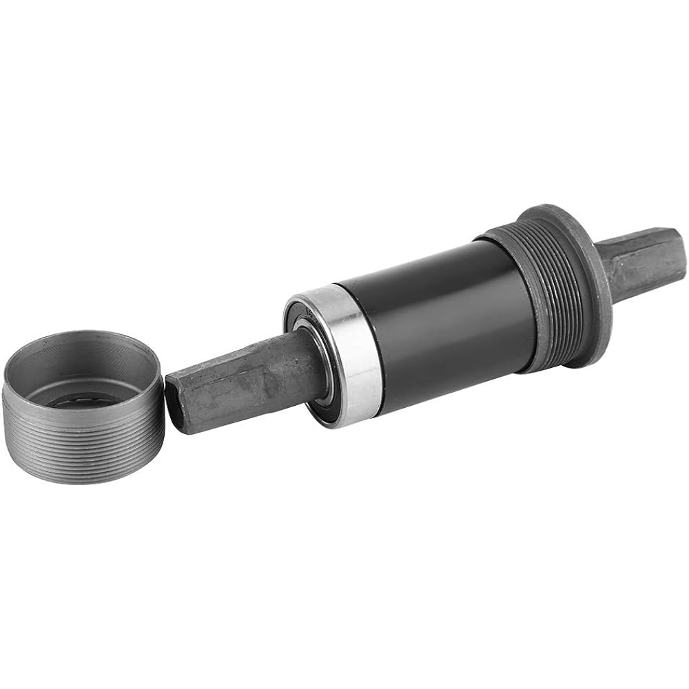 Bottom Bracket BSA Mountain Bike Bottom Bracket Quahole Axis with Screws 68 x 118/120 / 122.5 / 124.5 / 127.5mm Durable for 68mm Frame Shell Friction Resistant (68X124.5L)