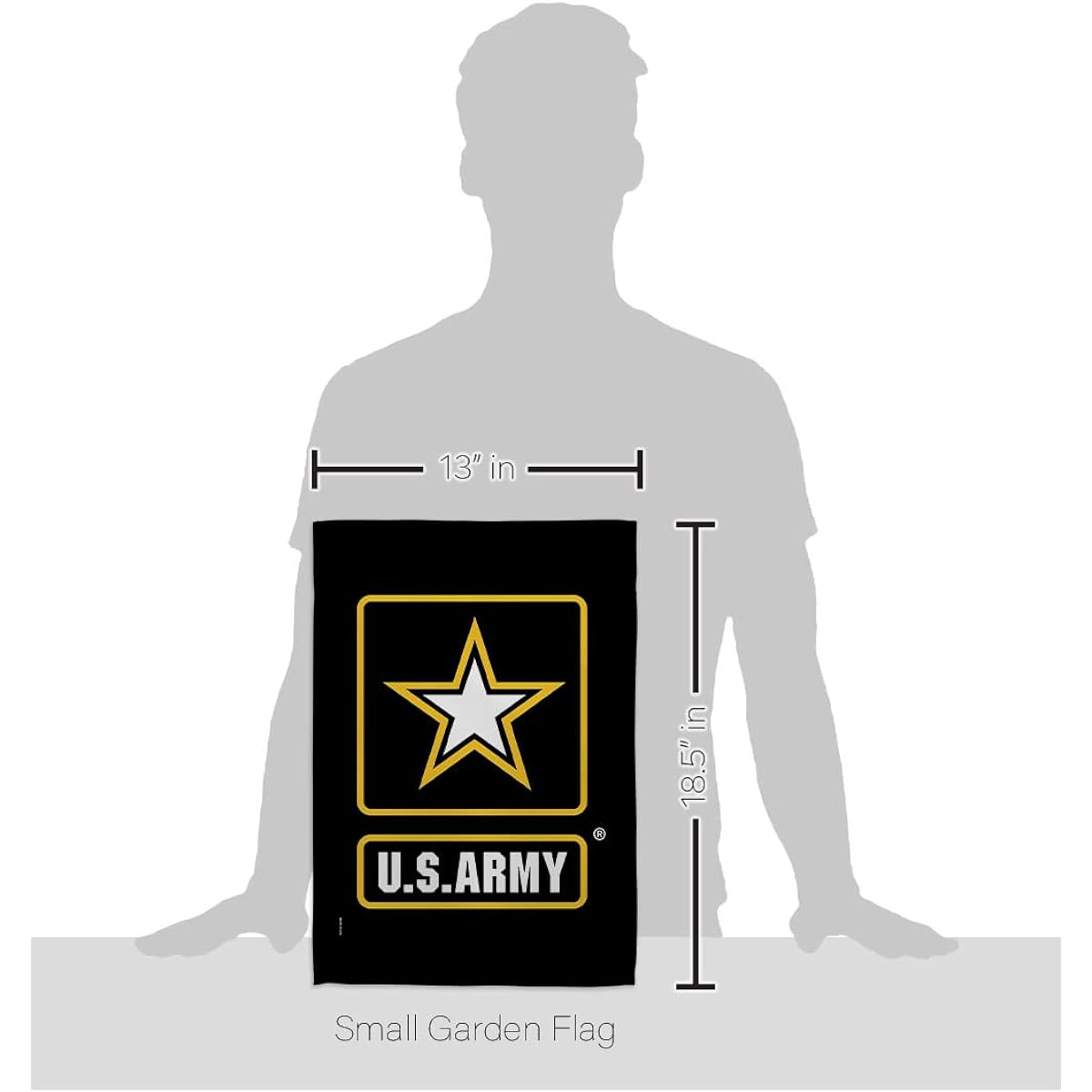 12 x 18 US Army Star Double Sided 2ply Nylon Knit Garden Flag