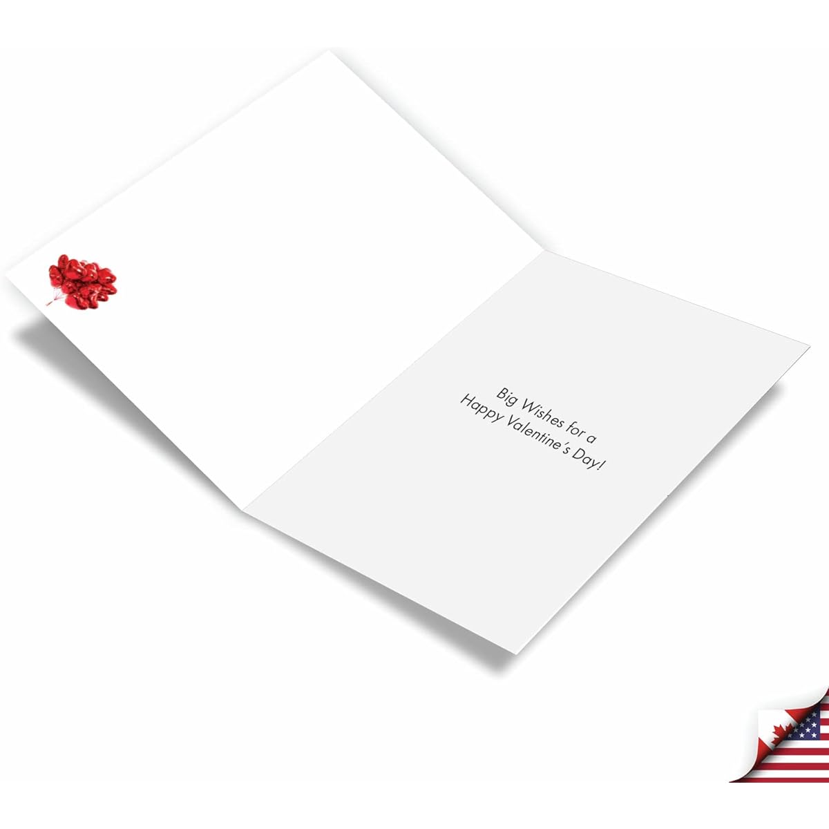 NobleWorks Valentine's Day Greeting Cards with 5 x 7 Inch Envelopes (1 Card) Wooden Animals - Elephant C10323EVDG