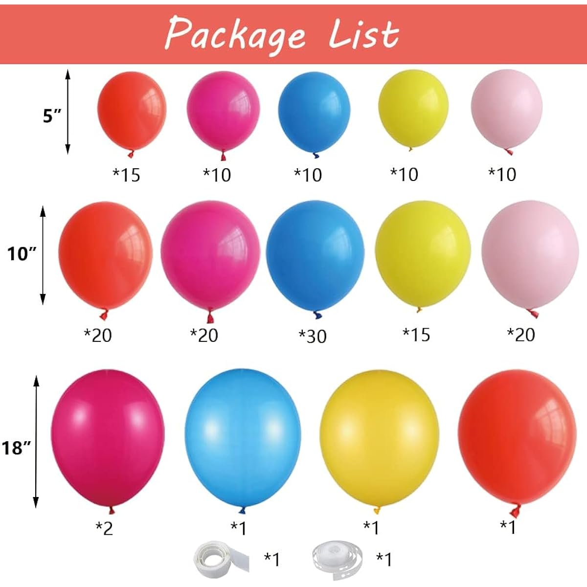 Tropical Balloon Garland Arch Kit 165 Pieces Blue Yellow Pink Rose Red Coral Red Latex Balloons Summer Hawaiian Pool Beach Birthday Party Decorations