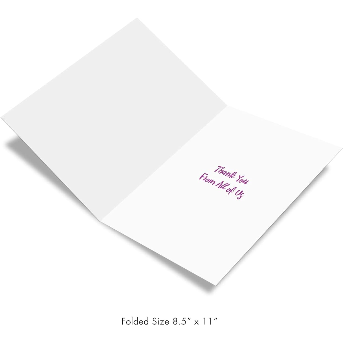 The Best Card Company Rainbow Unicorn Yoga - Thank You From Us Card with Envelope (Letterhead 9.7 x 11.2 inches) - Hoof Raising Creature J3198ETYG-US