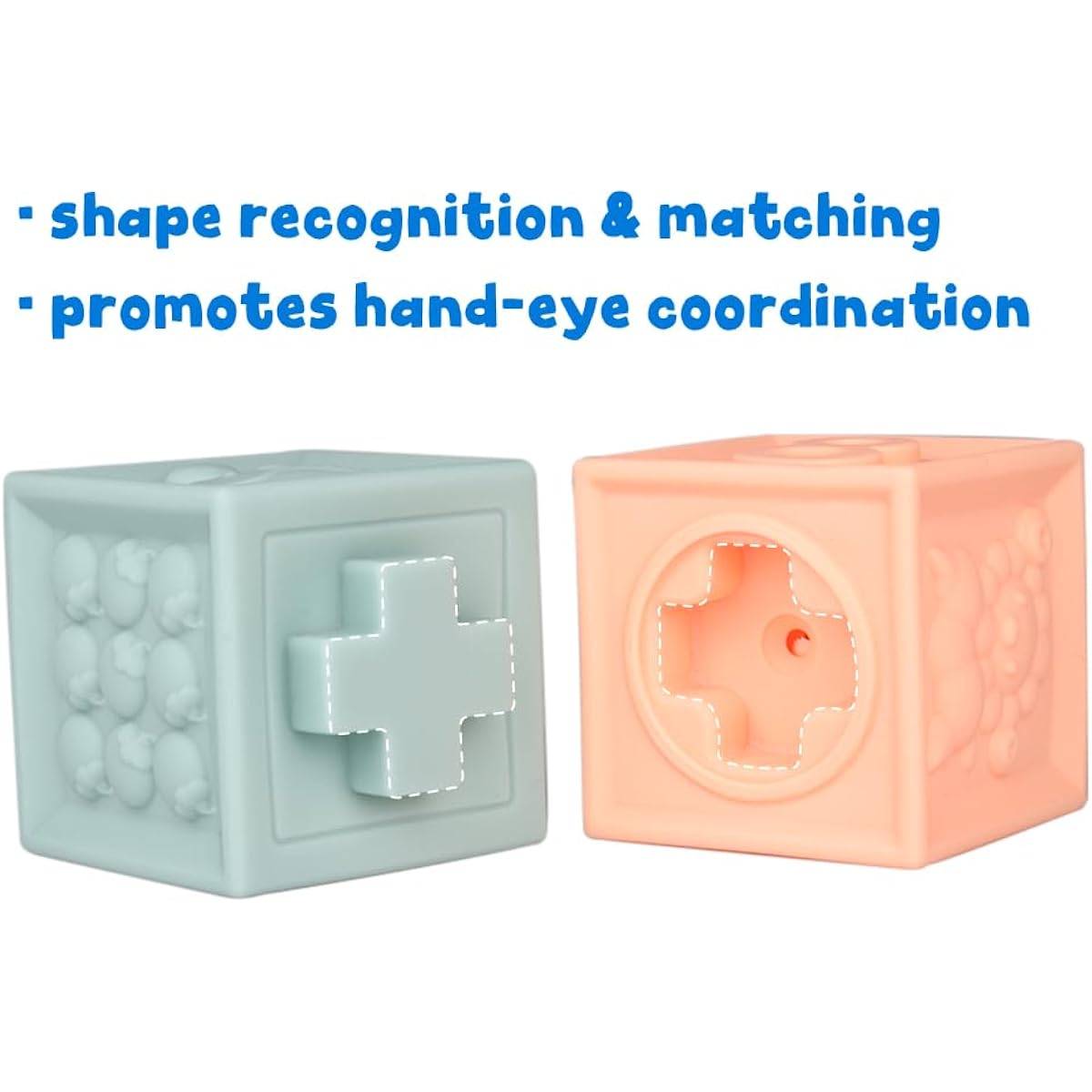 Montessori Sensory Toys Soft Building Blocks for Babies Toddlers 6-9 Months 1-2 Years Old
