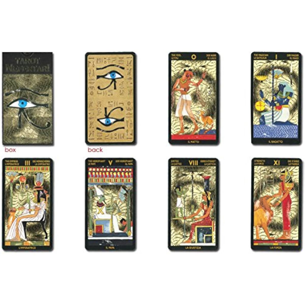 Tarot card fortune telling 78 cards Nefertari Tarot Japanese commentary "Pocket manual" included