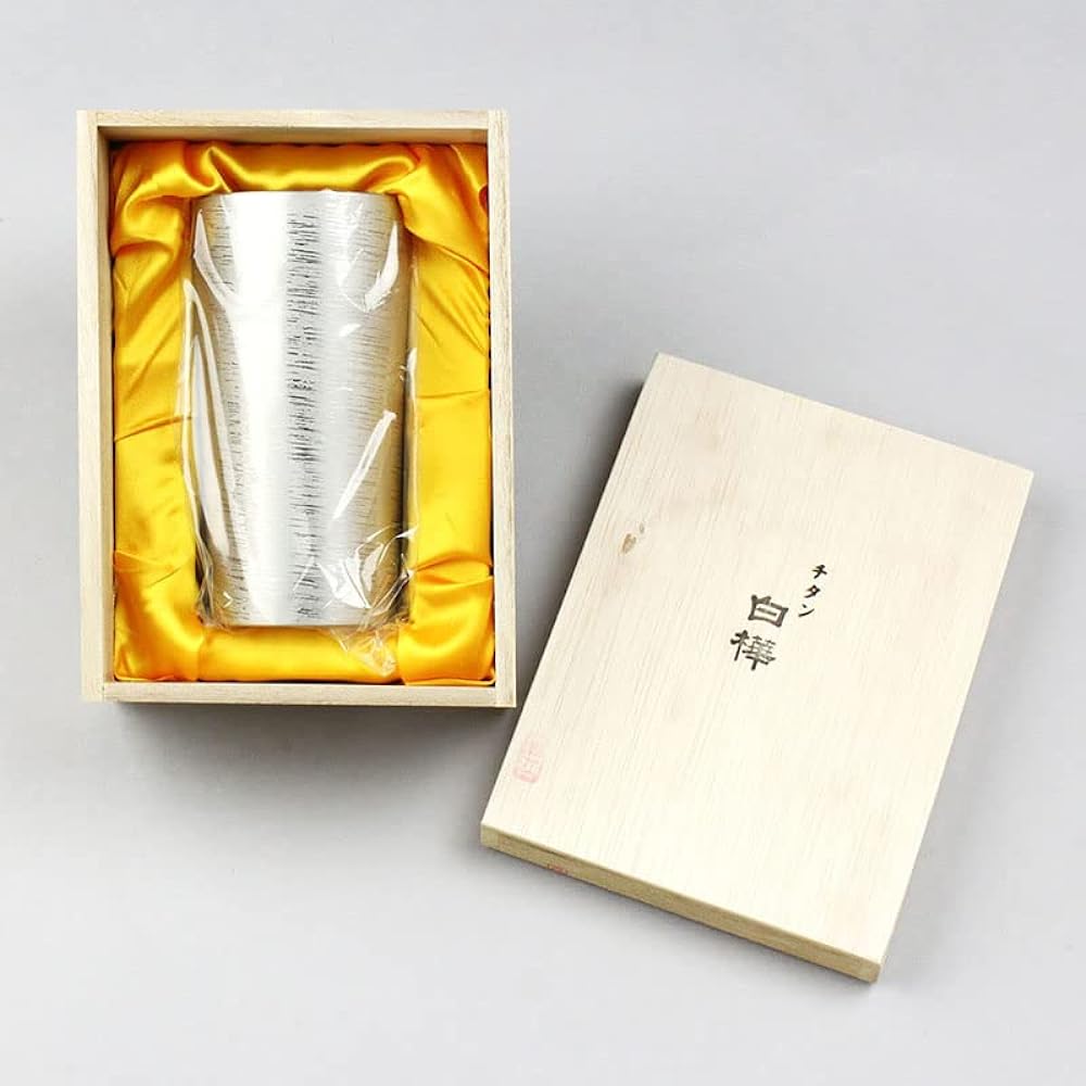 Horie Titanium Double Tumbler White Birch Premium Silver