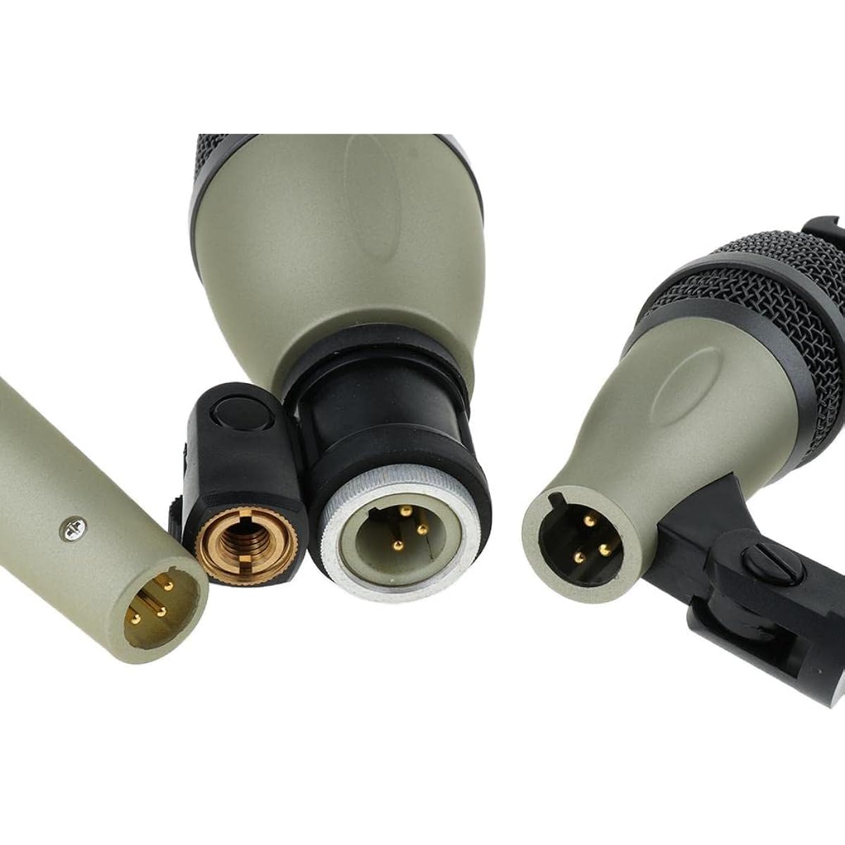 Tadill Practical Balanced XLR Plug Microphone MIC with Mount Clip Storage Case for Bass/Tom/Snare Drum Cymbals