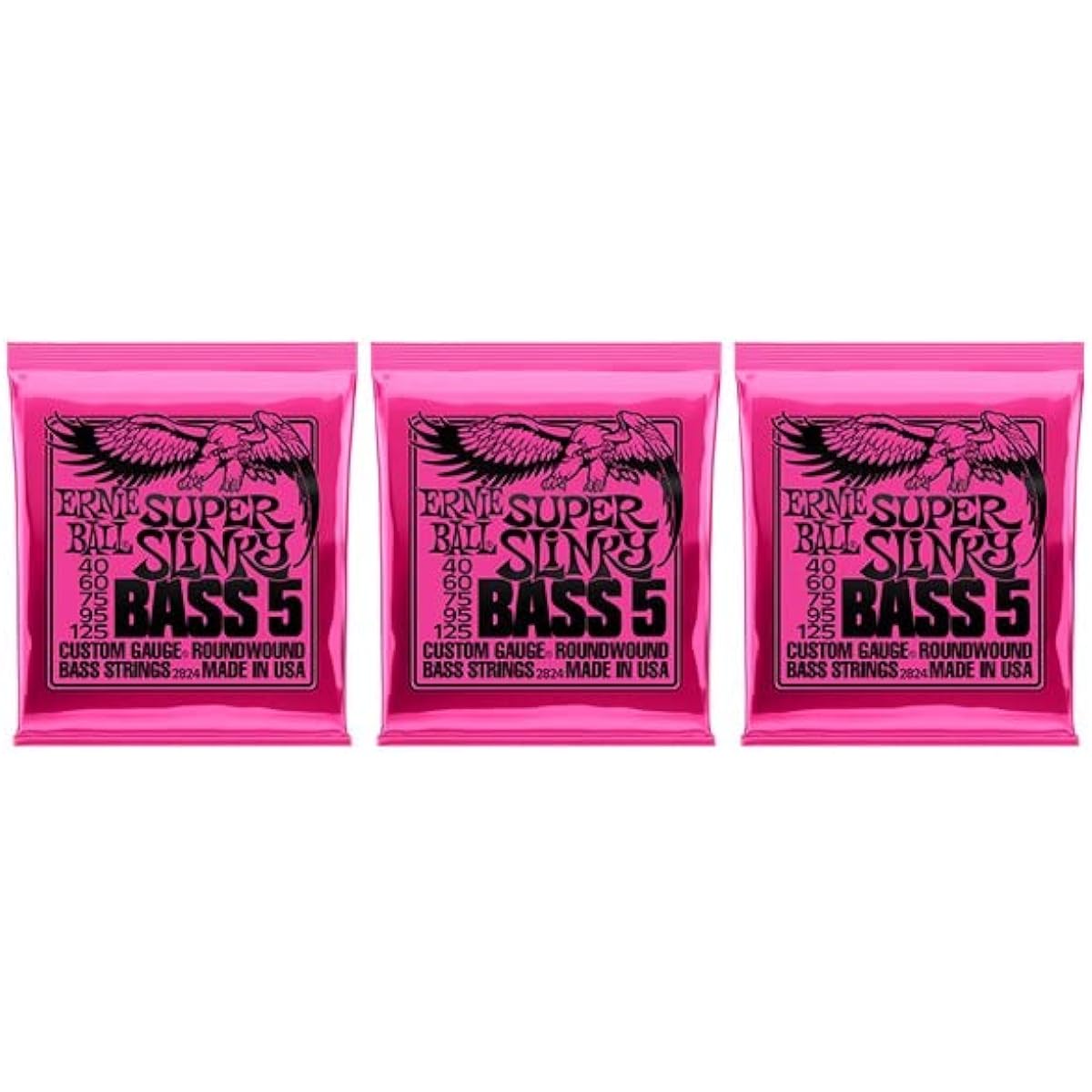 ERNIE BALL Super Slinky Bass 5 3-pack set electric bass strings/5-string