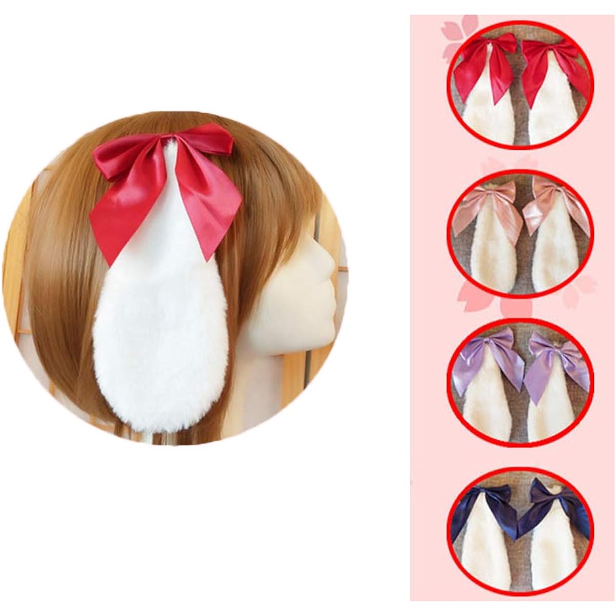 WeeH A Pair Cartoon Animal Furry Ears Hair Clips Halloween Costume Headwear for Women Men Birthday Party Anime Theme