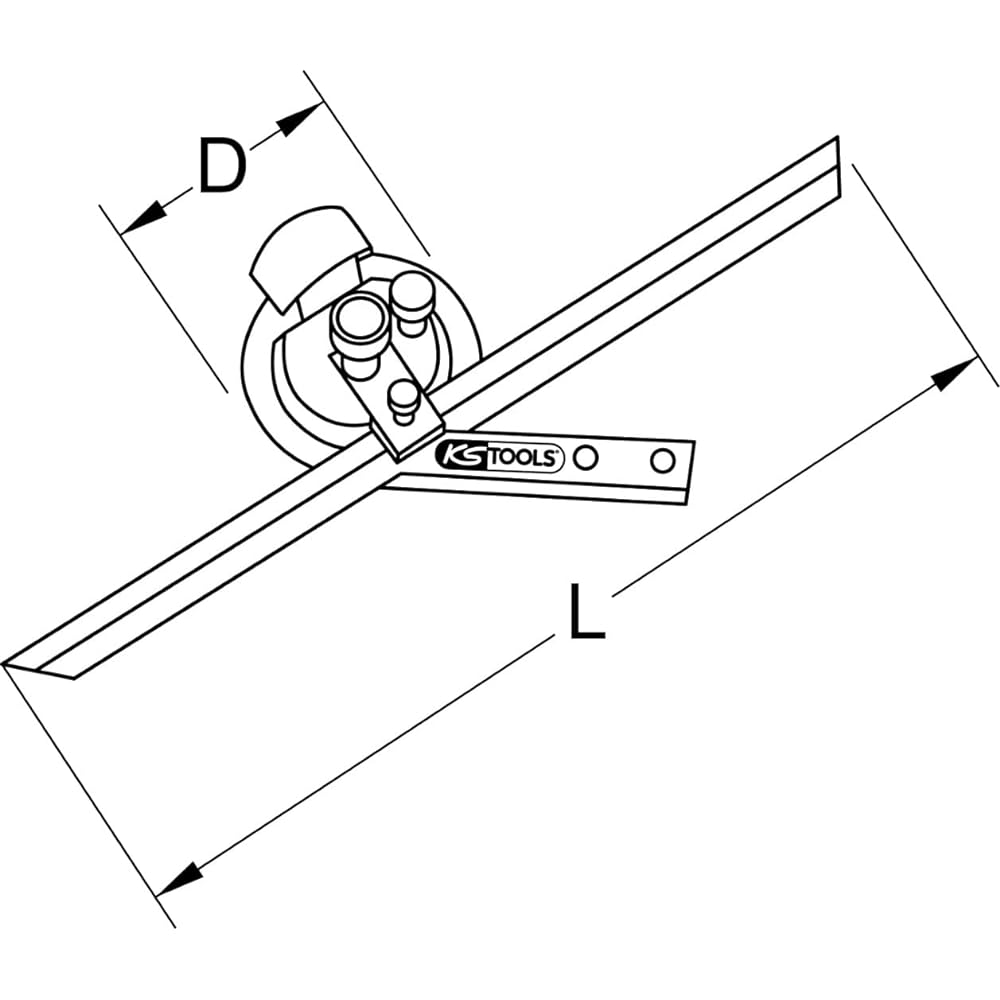 KS TOOLS Uni protractor 300mm 300.0207