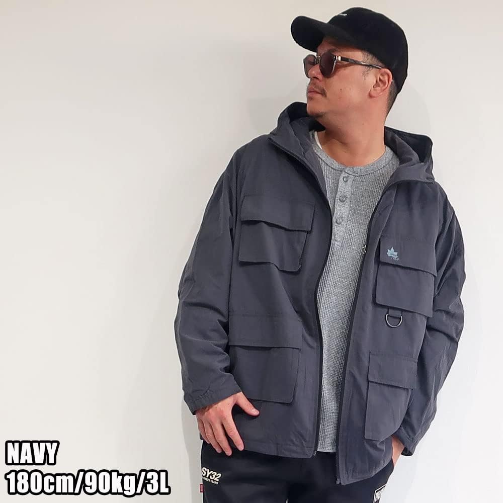 Men's Large Size Brand Outerwear Nylon Parka Mountain Parka LOGOS Long Sleeve Plain Simple 3L 4L 5L 10001274