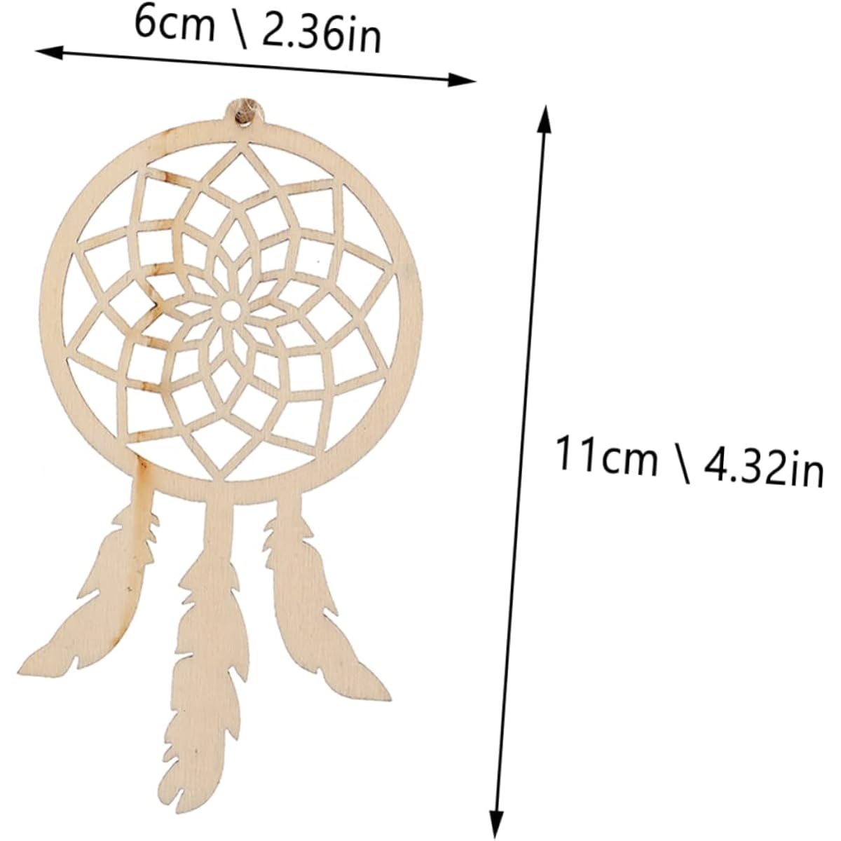 COHEALI Wooden Dream Catcher Arts & Crafts for Kids Dream Catcher Kit Wood Craft DIY Kit Wood Hanging Decoration Kit Unfinished Dream Catcher Wooden Dream Catcher Paper Cut
