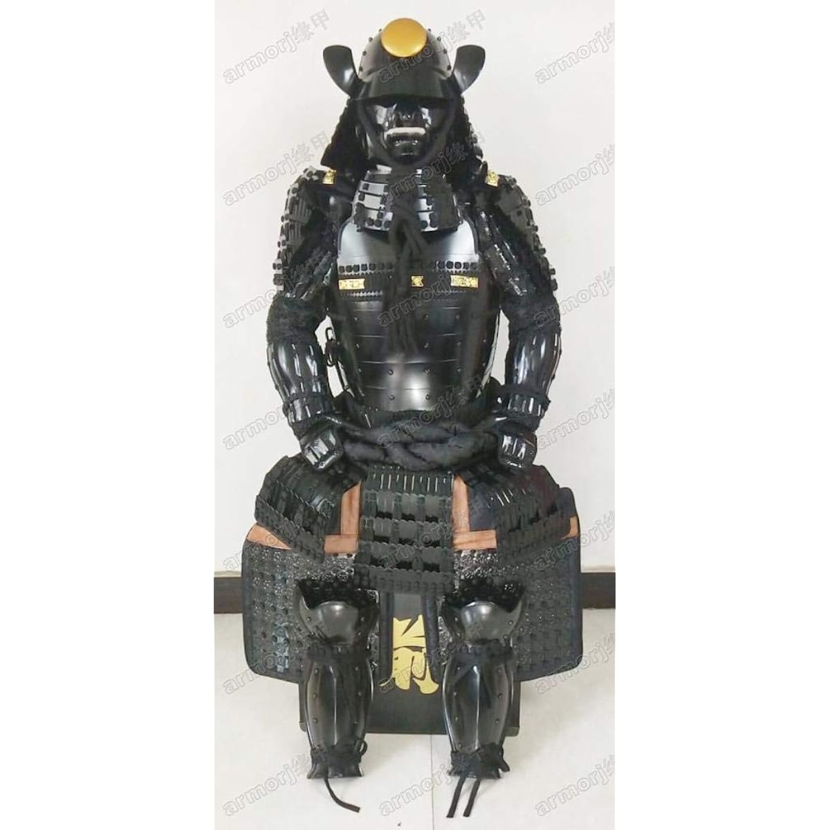Wearable Armor Suit Samurai Iron Sun Black O038