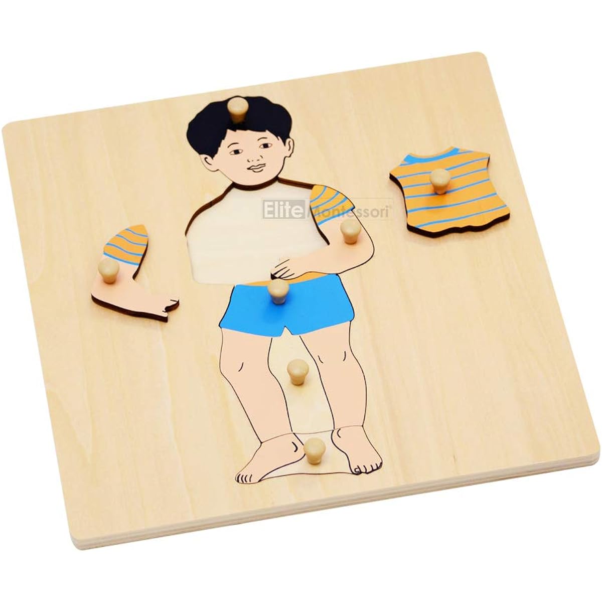 (White) - Montessori Boy Puzzle