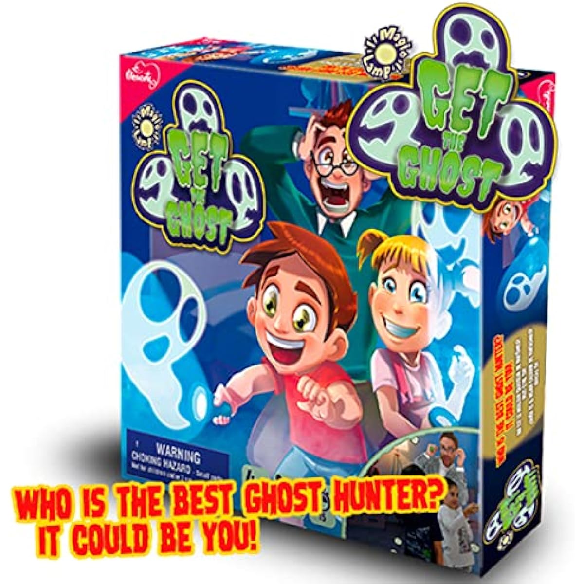 MEMENTO Kids Get The Ghost Adventure Card Game - Capture Glow in the Dark Ghosts - Special Magic Torch - Speed, Skill and Agility - 10 Ghost Characters - 2-3 Players - Ages 4+