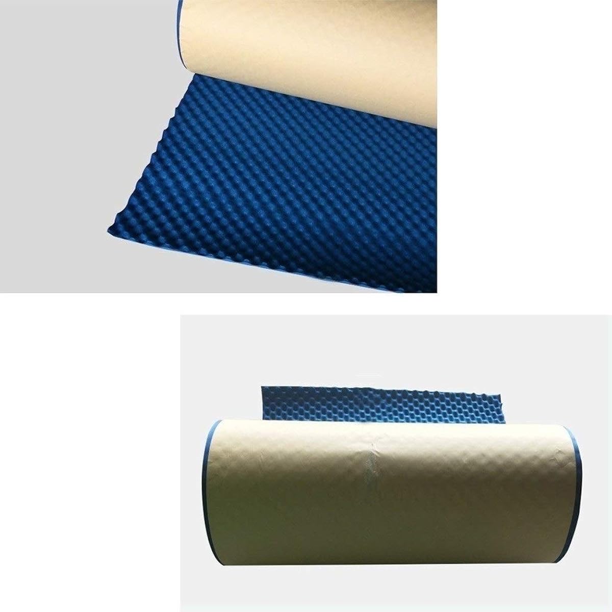 Blue Acoustic Panel, Drum Room Piano Room Sound Absorbing Cotton Self-Adhesive Waterproof Soundproof Foam Thickness: 5CM