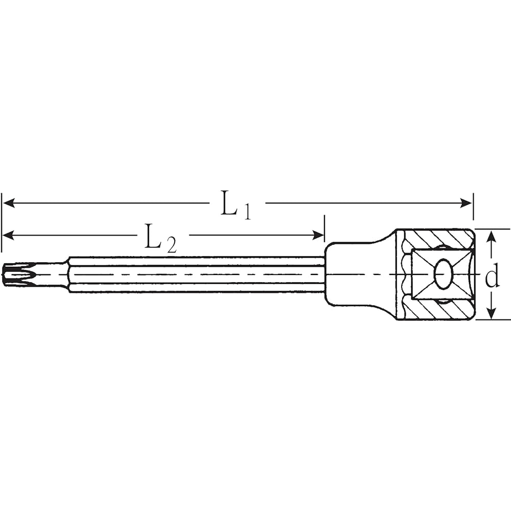 Stabile Hexlobe Socket Long SF1054TX-T50 Drive Angle: 12.7 x Total Length: 140mm 1 piece