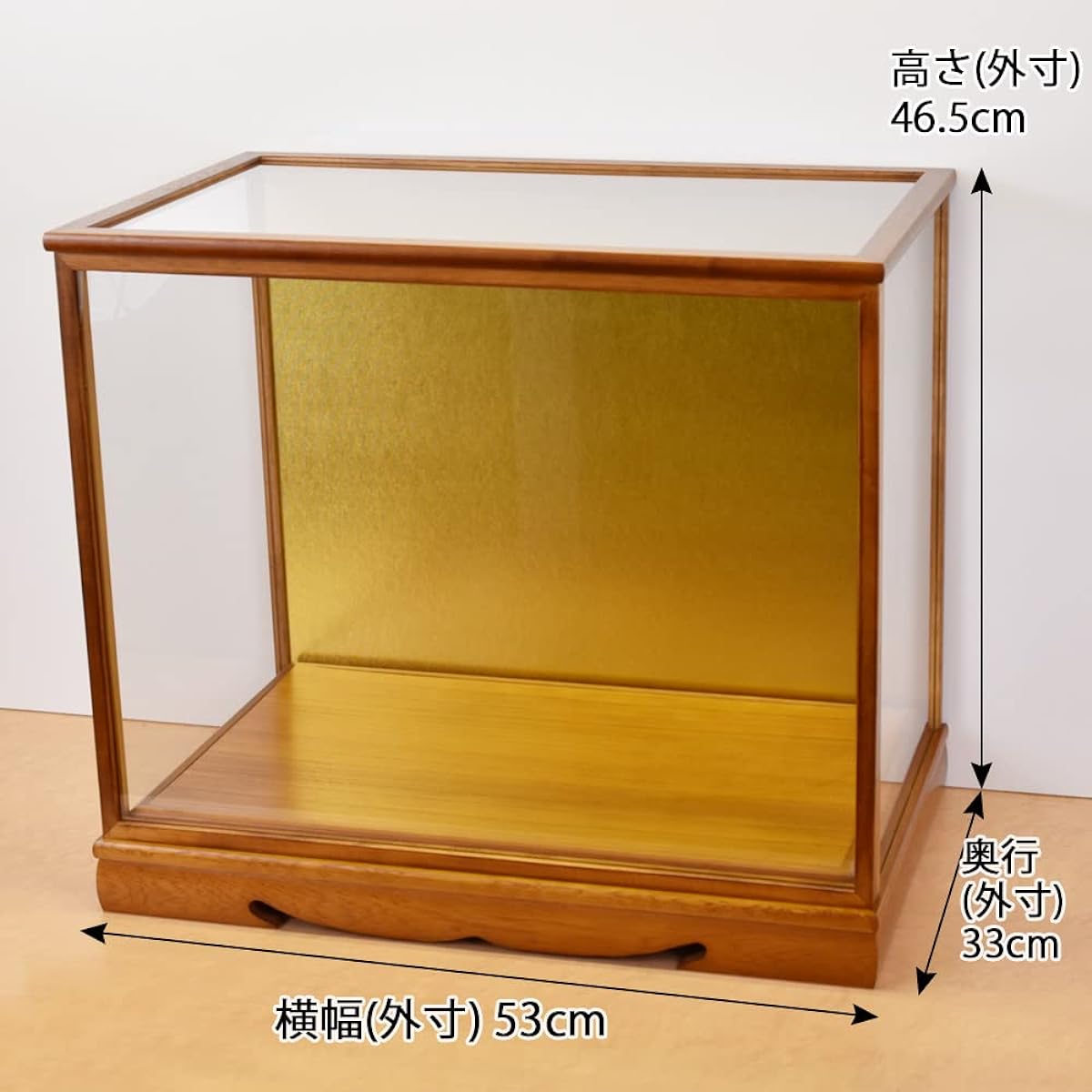 Doll case, glass case, Japanese doll, Hina doll case, May doll, width 50, depth 30, height 40cm, Takasago, No. 10, Jinya