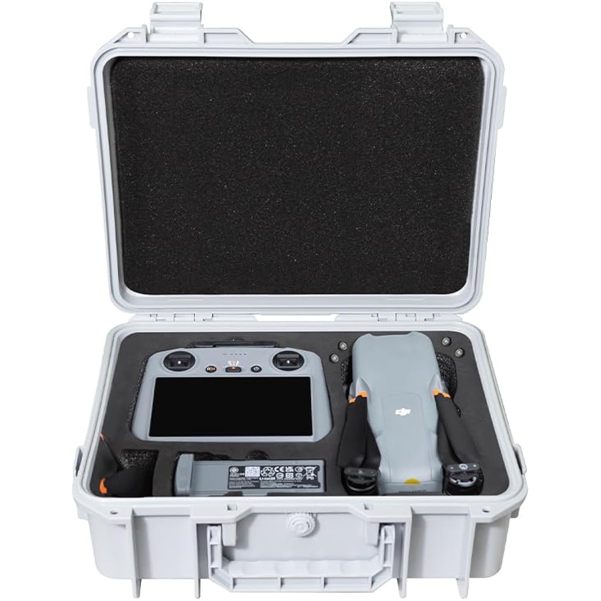 Waterproof storage case for DJI Air 3, hard case, carrying case (compatible with DJI RC 2/DJI RC-N2 transmitter), full protection, dustproof, shockproof, scratch-resistant (Grey)