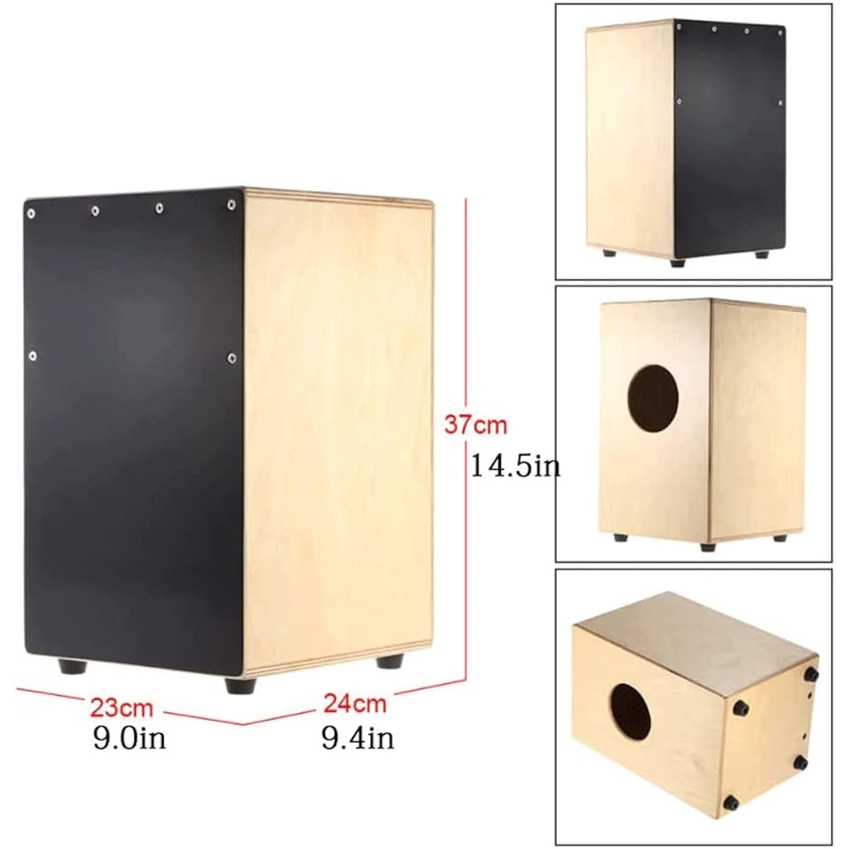 Unique Slit Drum Creative Cajon Percussion Drum Hand Drum, Shaman Drum Ether Drum Music Frame Drum for Boys and Girls, Adult Drum Beautiful Voice