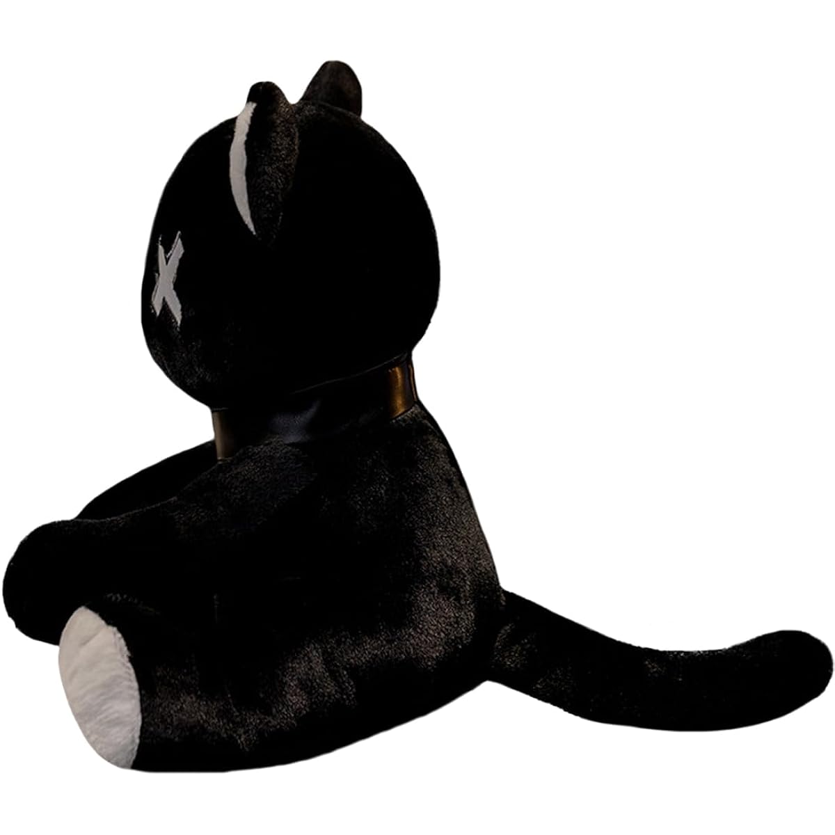 Crazy Cat Plush Toy Big Kitten Toy Halloween Scary Cat Stuffed Animal Pillow Soft White Cat Cuddly Cute Kitten Plush Doll Gift 13.7 Inch