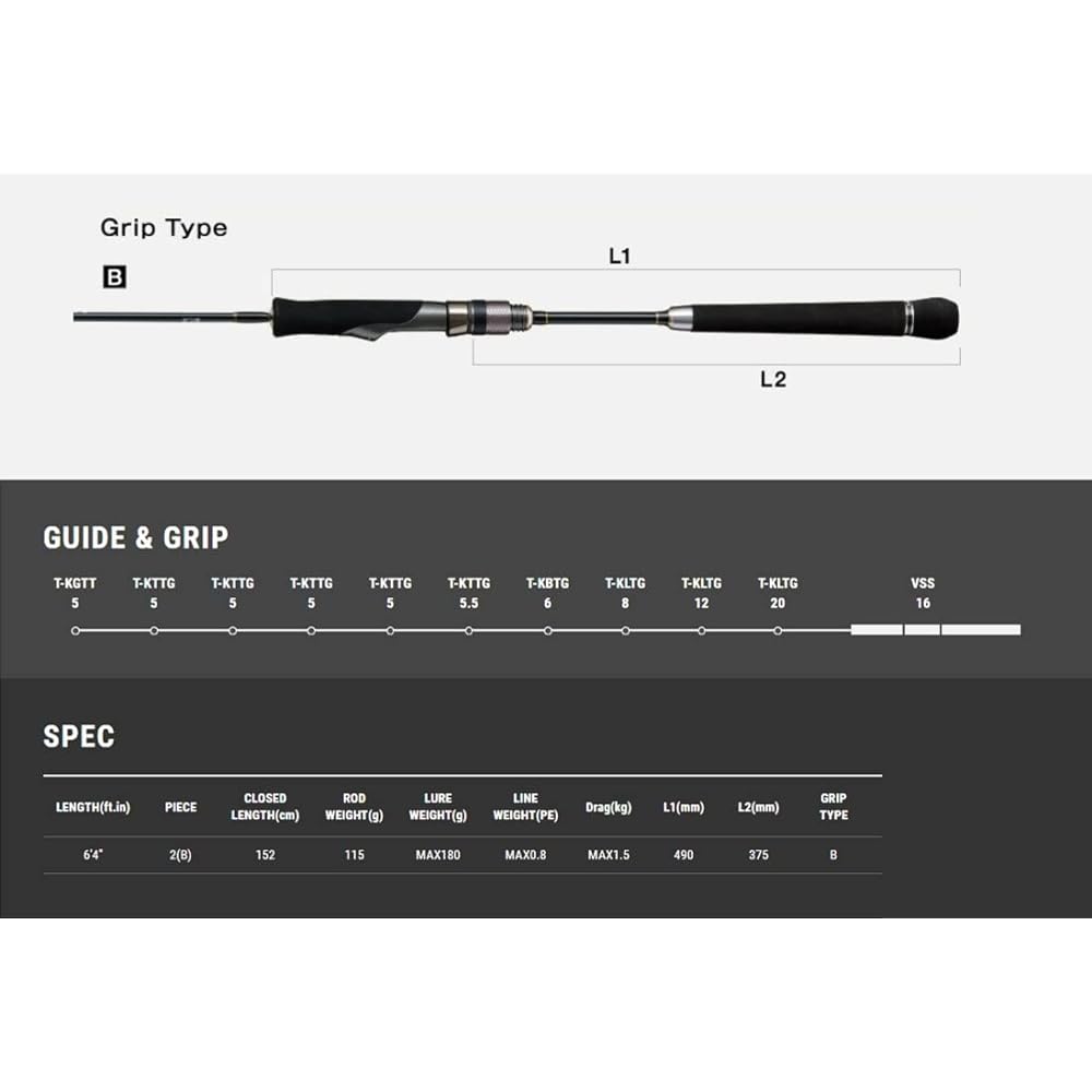 Tailwalk Rod Thai Game TZ S64L RUBBER 16327
