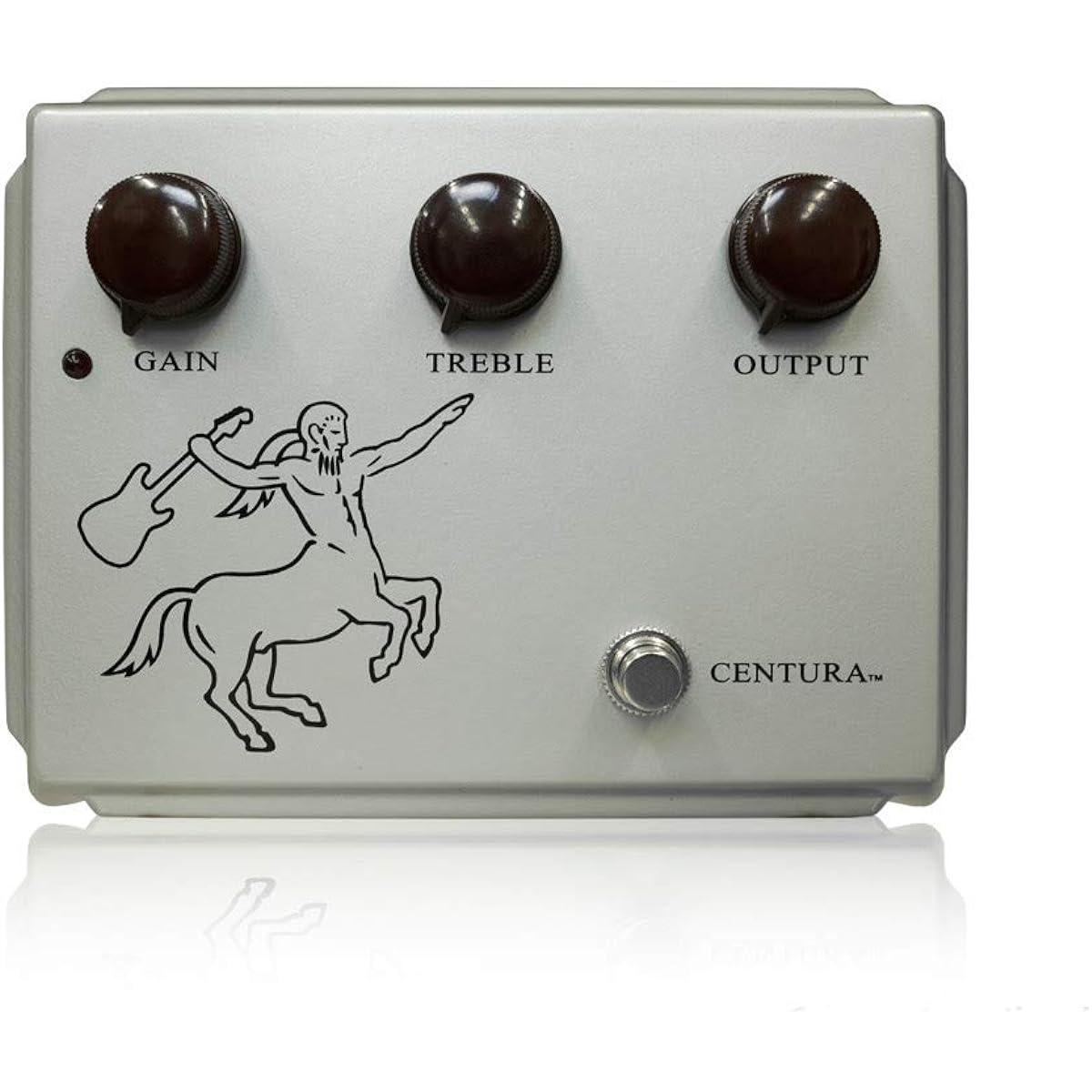 Ceriatone Centura Matte Silver Guitar Effector with Picture