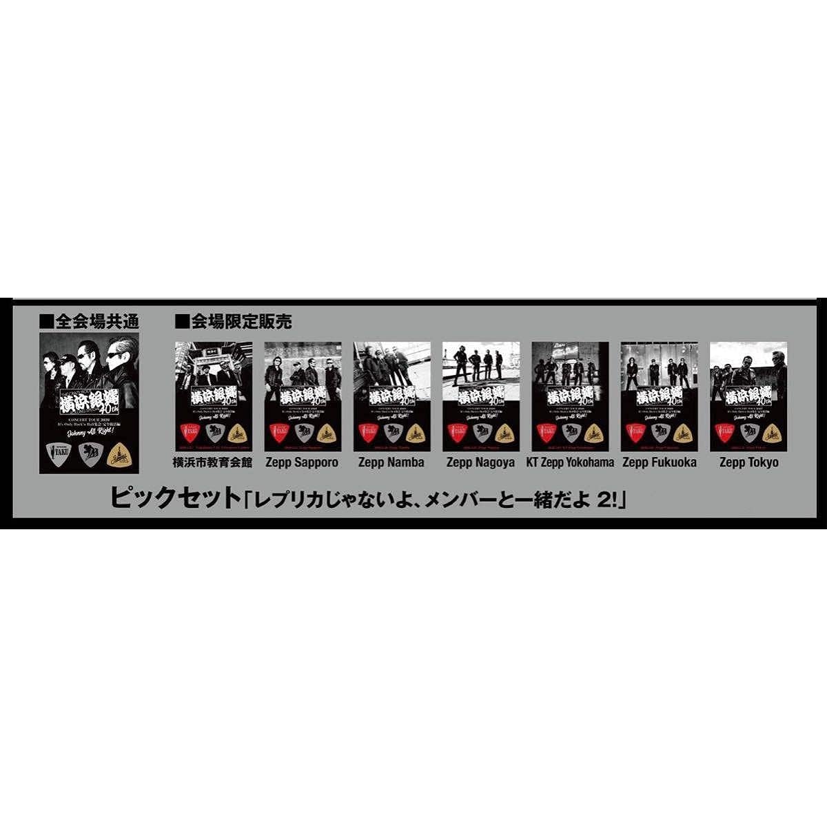 Complete set of all types Yokohama Ginbae 40th Guitar Pick Set of 8 types Limited Concert Live Official Goods Yokohama Ginbae