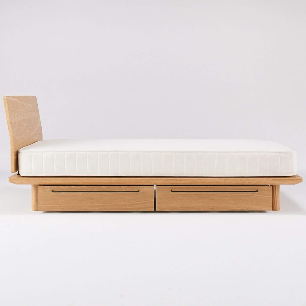 MUJI Storage under bed frame, large, oak wood, width 80 x depth 90.5 x height 19 cm 02554019