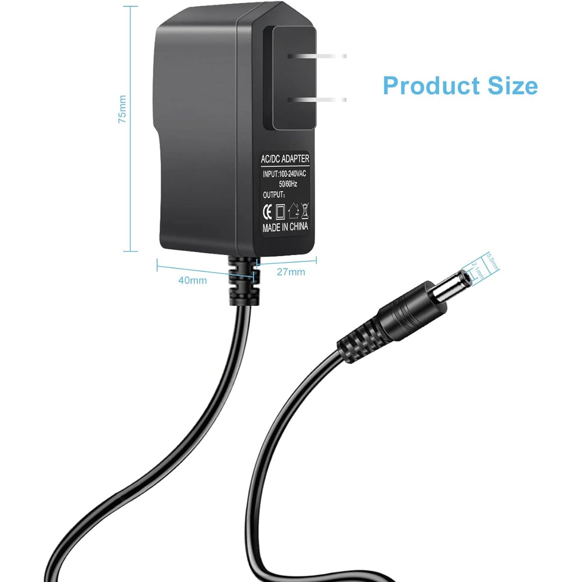 12V1A adapter.