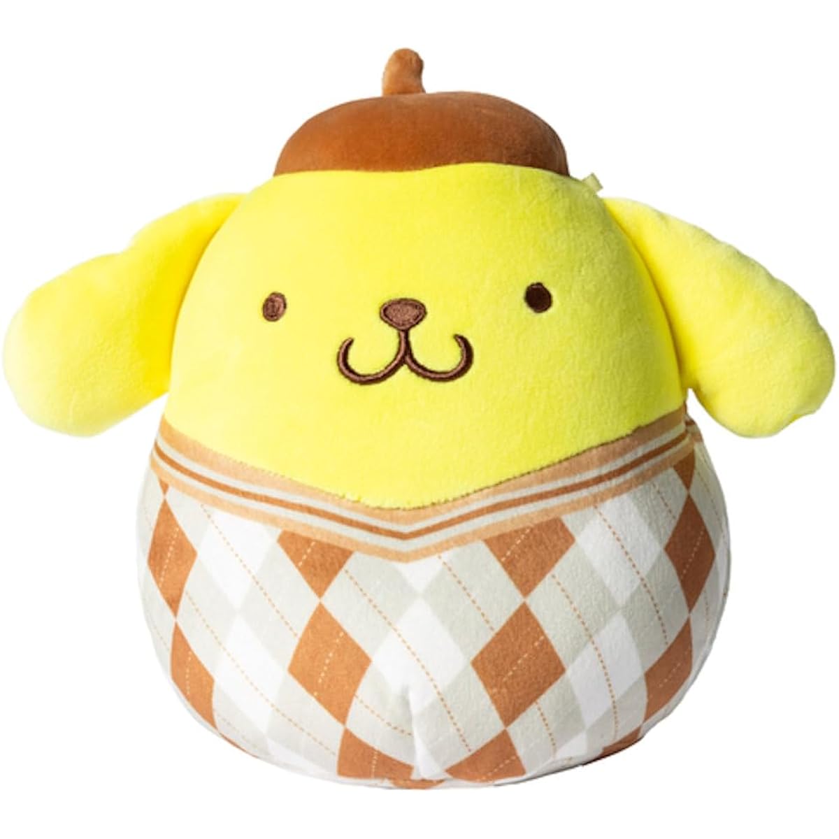 Squishmallow 6.5 inch Hello Kitty Plaid Pompom Purin