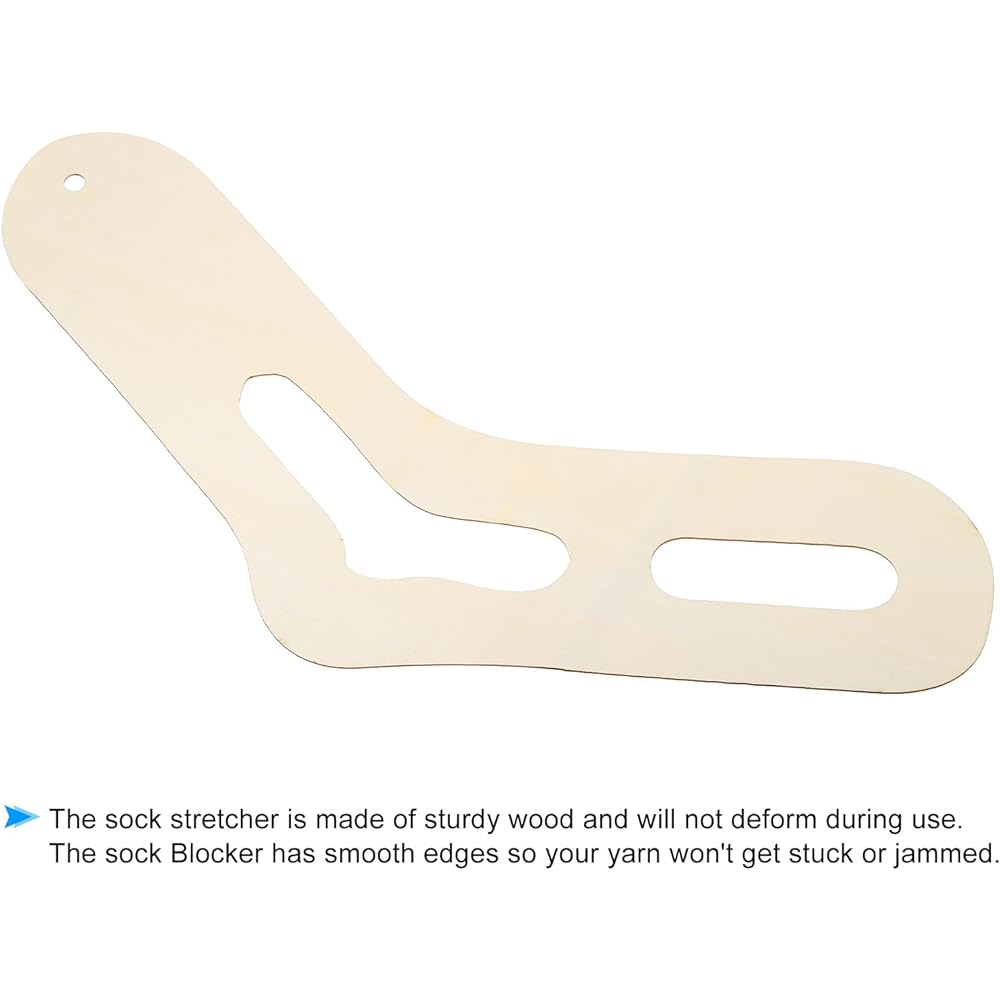 PATIKIL Sock Blocker 1 Pair Sock Blocker Wooden Stretcher for Big Small Funny DIY Knit Crochet Socks