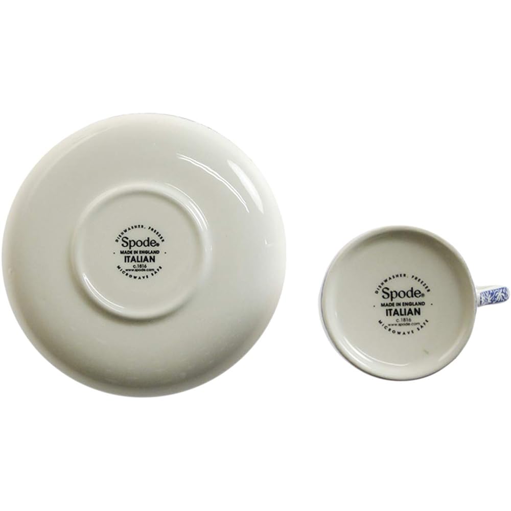 Spode Cup Saucer Blue 90cc Blue Italian 1200