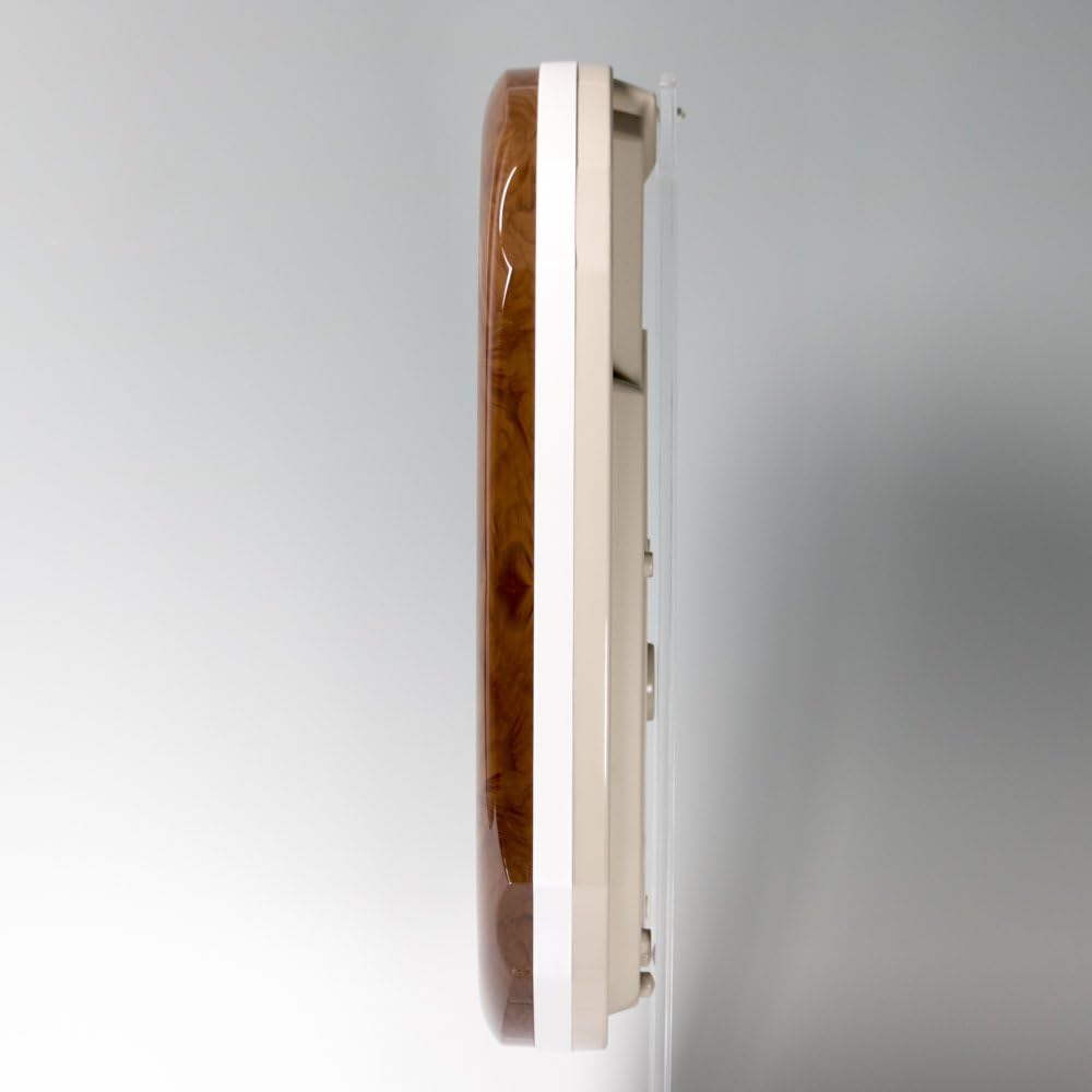 Seiko Clock Wall Clock Radio Analog 16 Songs Melody Decorative Pendulum Brown Marble Pattern AM260A